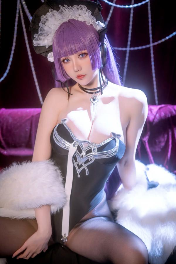    星之迟迟 - 碧蓝航线塔什干COSPLAY，性感连体衣配丝袜，精致室内棚拍，撩人神情还原度极高 [57P]第6张图片