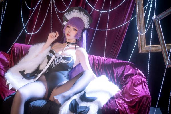    星之迟迟 - 碧蓝航线塔什干COSPLAY，性感连体衣配丝袜，精致室内棚拍，撩人神情还原度极高 [57P]第12张图片