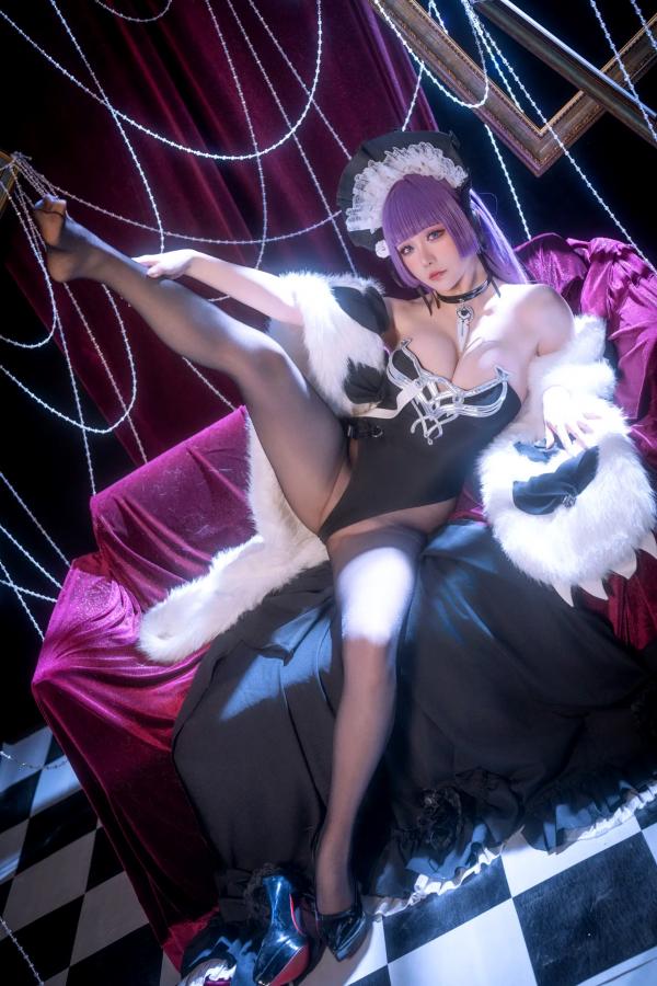    星之迟迟 - 碧蓝航线塔什干COSPLAY，性感连体衣配丝袜，精致室内棚拍，撩人神情还原度极高 [57P]第14张图片