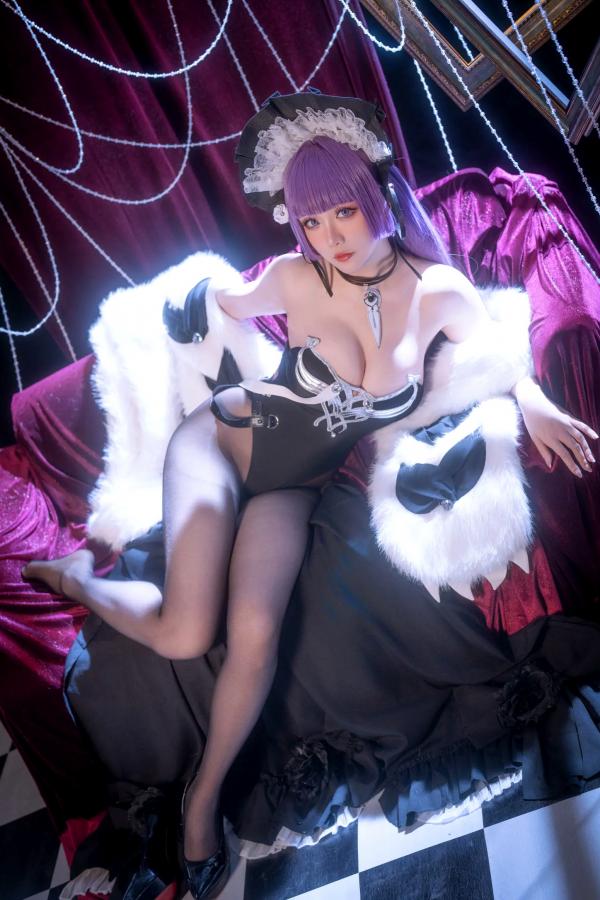    星之迟迟 - 碧蓝航线塔什干COSPLAY，性感连体衣配丝袜，精致室内棚拍，撩人神情还原度极高 [57P]第15张图片