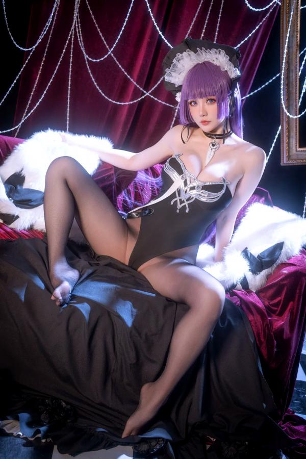   星之迟迟 - 碧蓝航线塔什干COSPLAY，性感连体衣配丝袜，精致室内棚拍，撩人神情还原度极高 [57P]第33张图片