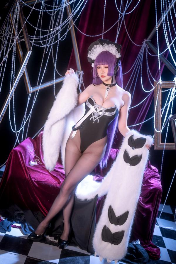    星之迟迟 - 碧蓝航线塔什干COSPLAY，性感连体衣配丝袜，精致室内棚拍，撩人神情还原度极高 [57P]第38张图片