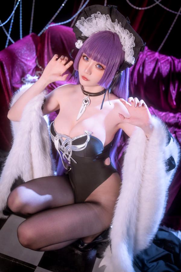    星之迟迟 - 碧蓝航线塔什干COSPLAY，性感连体衣配丝袜，精致室内棚拍，撩人神情还原度极高 [57P]第40张图片