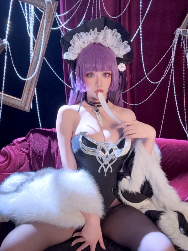    星之迟迟 - 碧蓝航线塔什干COSPLAY，性感连体衣配丝袜，精致室内棚拍，撩人神情还原度极高 [57P]第53张图片
