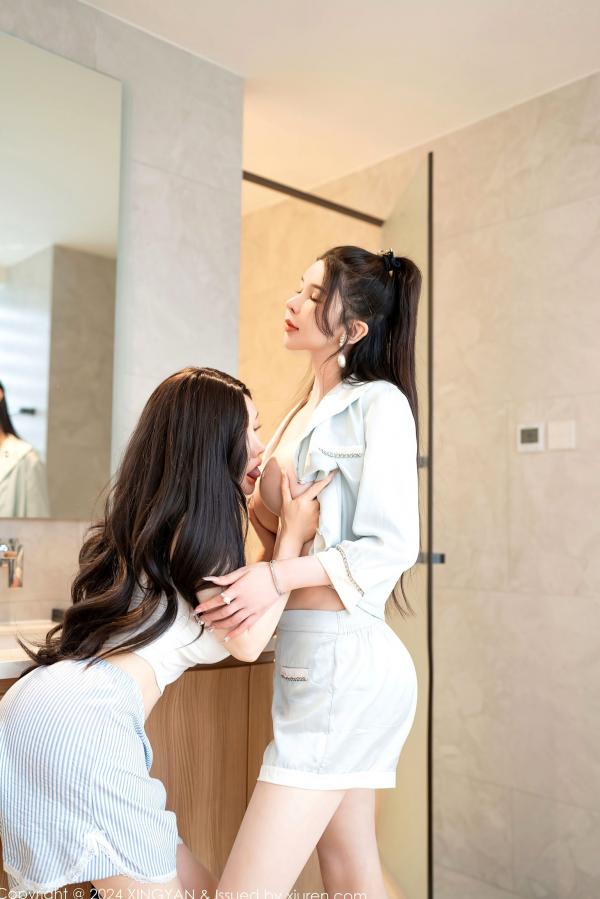    【星颜社258】潘思沁、李丽莎：极致居家私房摄影，闺蜜诱惑大尺度互动，顶级福利无圣光呈现第22张图片