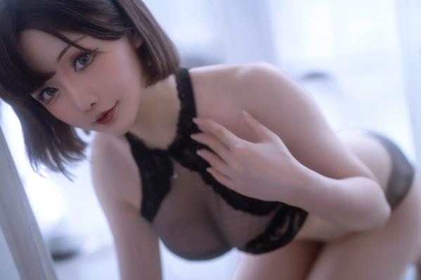    【私房摄影】星之迟迟：热心的邻居姐姐，身着性感黑色蕾丝内衣，诠释极致诱惑，尽显邻家尤物魅力第29张图片
