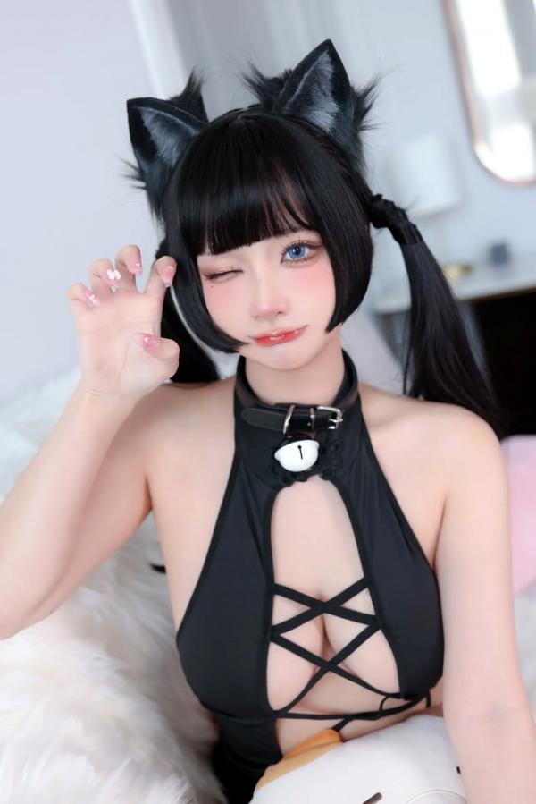    wendydydydy_酱油 - 黑猫妹妹cosplay角色扮演，极品黑丝诱惑私房照，软萌黑猫娘变装 [18P]第8张图片