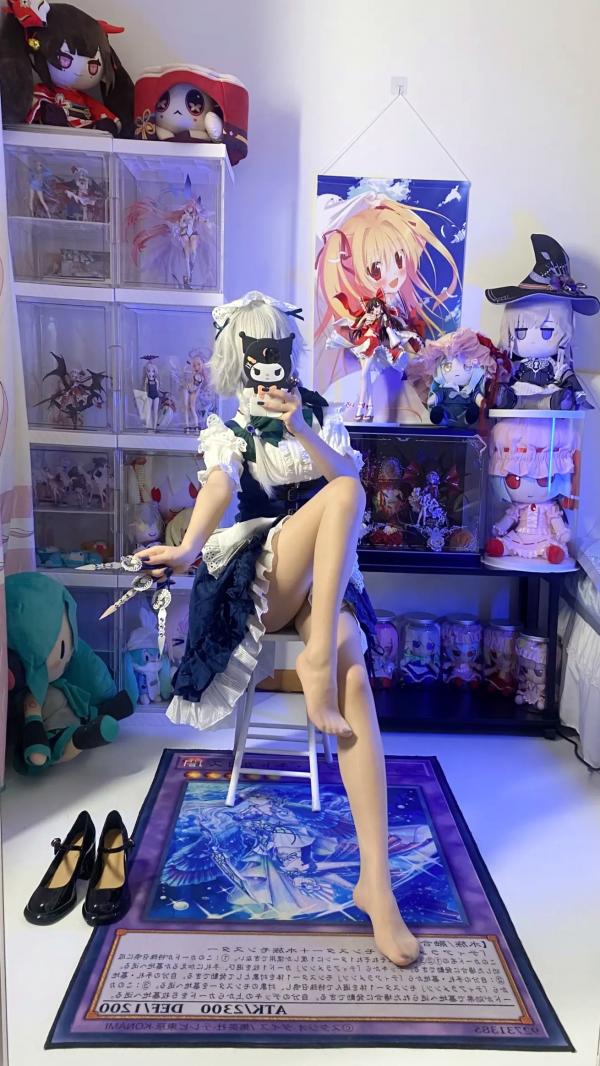    白栎Shirly - 十六夜咲夜 COSPLAY私房摄影，绝美腿部丝袜特写与宅系女仆诱惑第16张图片