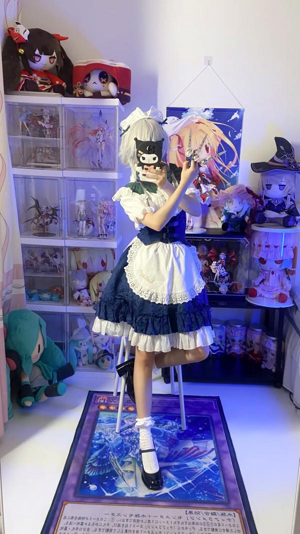    白栎Shirly - 十六夜咲夜 COSPLAY私房摄影，绝美腿部丝袜特写与宅系女仆诱惑第40张图片