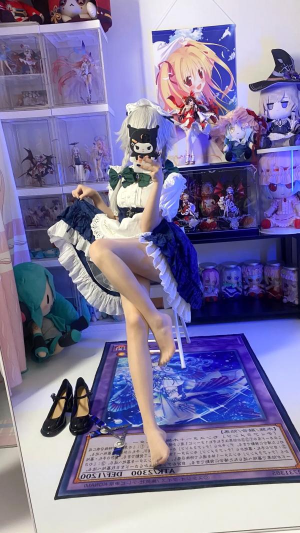    白栎Shirly - 十六夜咲夜 COSPLAY私房摄影，绝美腿部丝袜特写与宅系女仆诱惑第62张图片