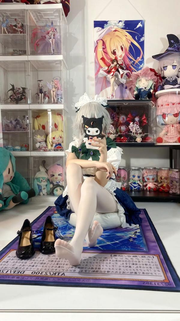    白栎Shirly - 十六夜咲夜 COSPLAY私房摄影，绝美腿部丝袜特写与宅系女仆诱惑第66张图片