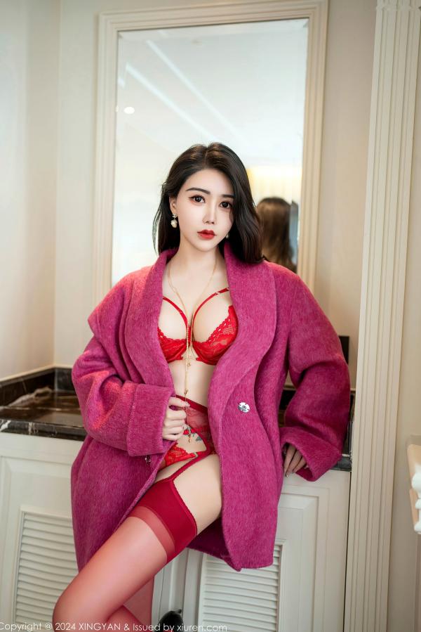    XingYan星颜社-243-李若汐-红色情趣内衣-极品私房定格，火辣诱惑大尺度写真，曲线迷人展现极致风情-2024.06.18第1张图片