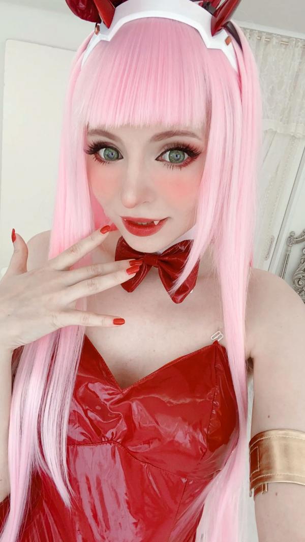    Peach milky - ZeroTwo 绝美Cosplay写真，02动漫角色扮演，欧美模特清纯甜美制服诱惑套图第38张图片