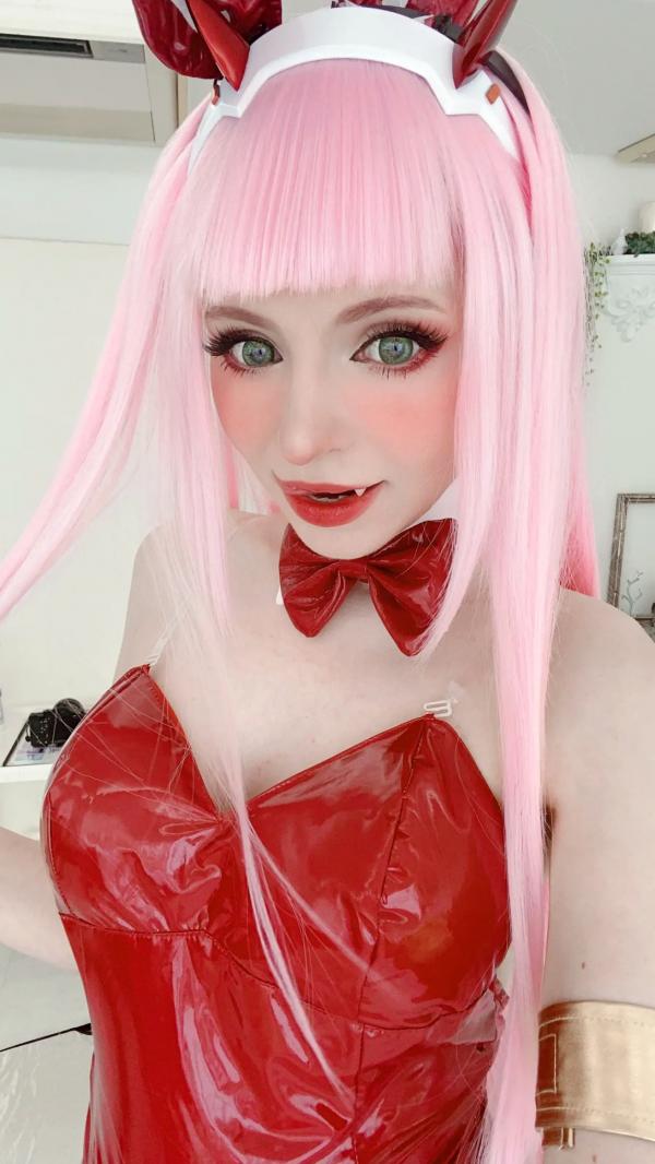    Peach milky - ZeroTwo 绝美Cosplay写真，02动漫角色扮演，欧美模特清纯甜美制服诱惑套图第40张图片