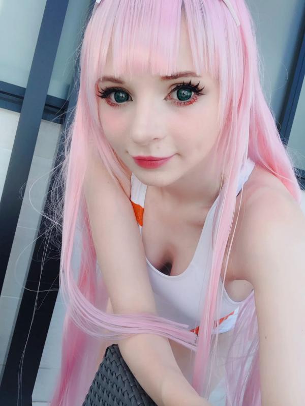    Peach milky - ZeroTwo 绝美Cosplay写真，02动漫角色扮演，欧美模特清纯甜美制服诱惑套图第77张图片