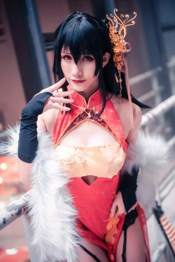    masaki雅祈 - 大凤旗袍cosplay，性感绝美改良旗袍搭配黑丝尽显冷艳气质 [27P]第2张图片