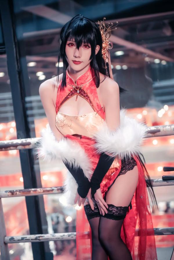    masaki雅祈 - 大凤旗袍cosplay，性感绝美改良旗袍搭配黑丝尽显冷艳气质 [27P]第3张图片