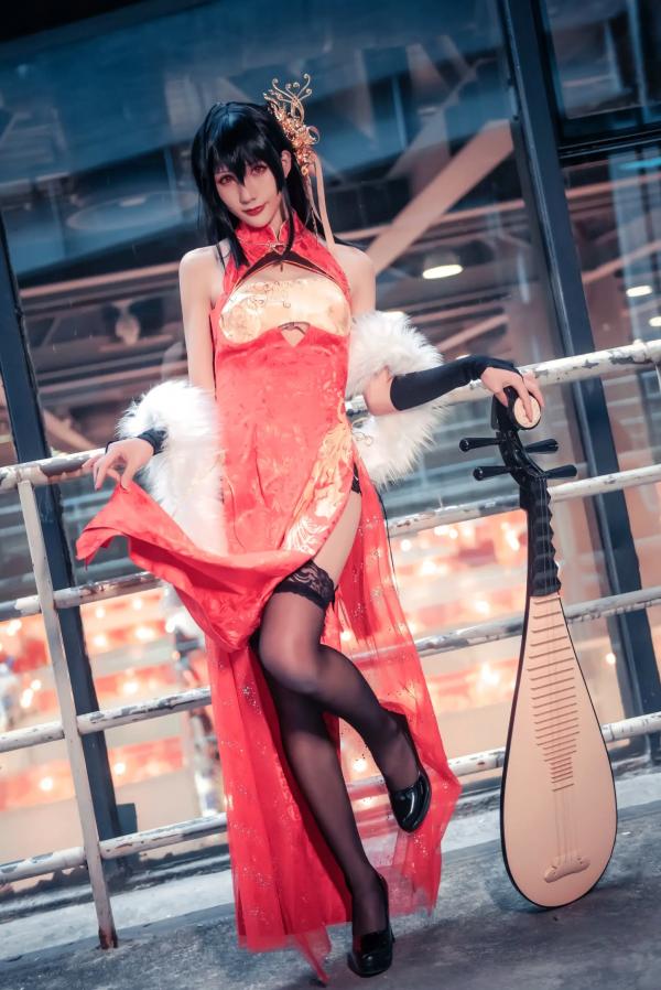    masaki雅祈 - 大凤旗袍cosplay，性感绝美改良旗袍搭配黑丝尽显冷艳气质 [27P]第5张图片