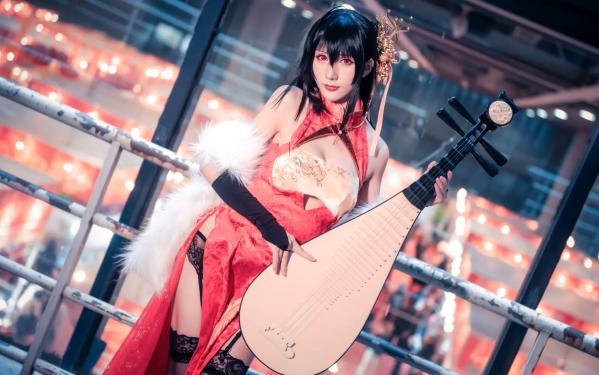    masaki雅祈 - 大凤旗袍cosplay，性感绝美改良旗袍搭配黑丝尽显冷艳气质 [27P]第9张图片