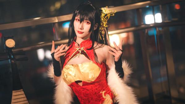    masaki雅祈 - 大凤旗袍cosplay，性感绝美改良旗袍搭配黑丝尽显冷艳气质 [27P]第14张图片