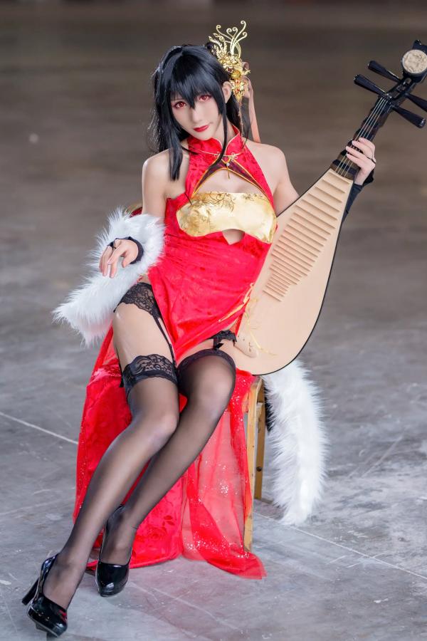    masaki雅祈 - 大凤旗袍cosplay，性感绝美改良旗袍搭配黑丝尽显冷艳气质 [27P]第22张图片