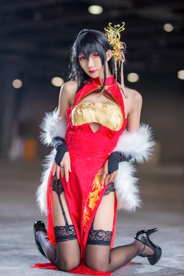    masaki雅祈 - 大凤旗袍cosplay，性感绝美改良旗袍搭配黑丝尽显冷艳气质 [27P]第25张图片