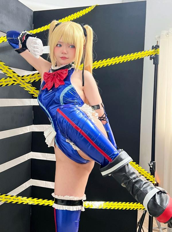    ZinieQ死或生玛莉萝丝Marie Rose绝美COS，性感尺度大挑战，警示带冷艳风格，高质感迷人尤物第33张图片