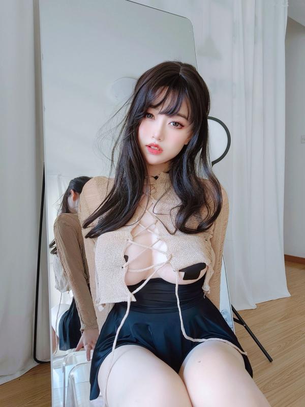    女主K-初秋私房穿搭：童颜巨乳、极致诱惑与大胆的大尺度写真第67张图片