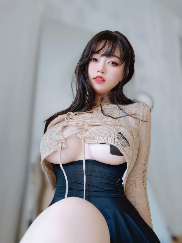    女主K-初秋私房穿搭：童颜巨乳、极致诱惑与大胆的大尺度写真第88张图片