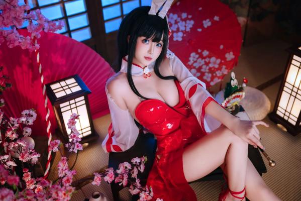    Cosplay日奈娇 - 大山演绎绝美和风兔女郎，红色漆皮诱惑，二次元角色扮演私房摄影写真 [46P]第24张图片