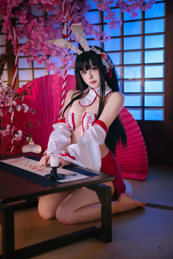    Cosplay日奈娇 - 大山演绎绝美和风兔女郎，红色漆皮诱惑，二次元角色扮演私房摄影写真 [46P]第40张图片