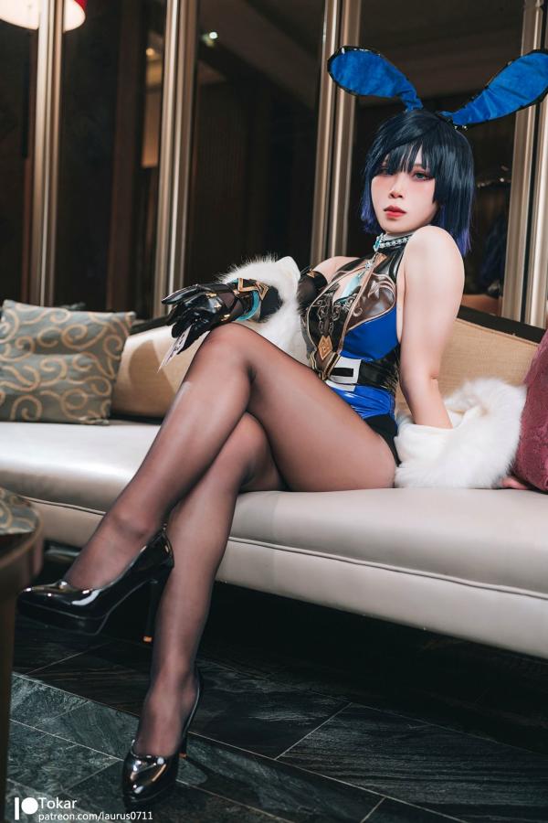    Tokar浵卡-夜阑-兔女郎ver-Yelab-Bunny-ver-角色扮演-私房照-大尺度-黑丝-女神写真第3张图片