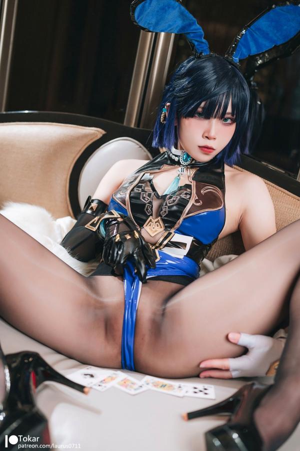    Tokar浵卡-夜阑-兔女郎ver-Yelab-Bunny-ver-角色扮演-私房照-大尺度-黑丝-女神写真第9张图片