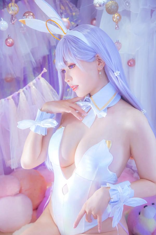    Ely_eee(ElyEE子) - 纯白梦幻兔女郎，梦幻仙境童话风Cosplay精选写真 [30P]第17张图片