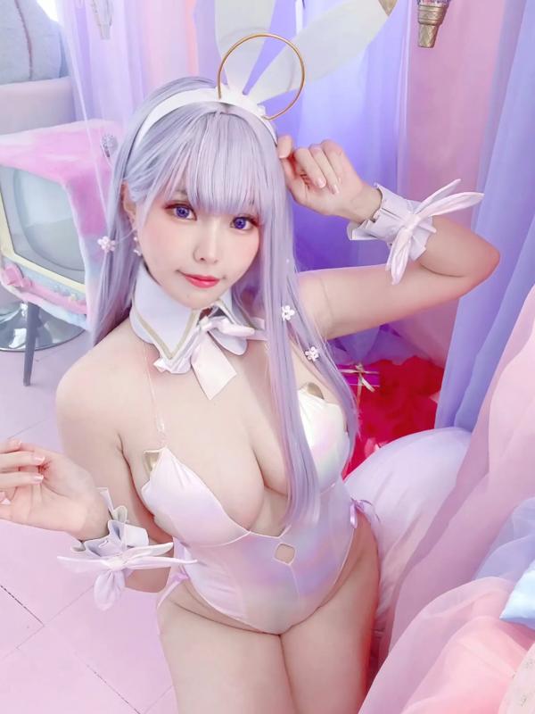    Ely_eee(ElyEE子) - 纯白梦幻兔女郎，梦幻仙境童话风Cosplay精选写真 [30P]第29张图片