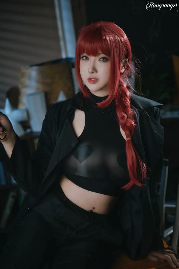    小容仔咕咕咕 - 链锯人玛奇玛Cosplay，私房大尺度诱惑，极致身材曲线尽显 [45P]第11张图片