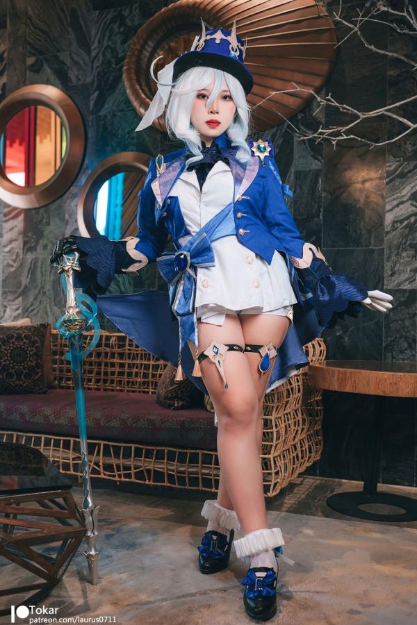    Tokar浵卡-芙宁娜Furina原神Cosplay-大胆演出与高还原度视觉盛宴-高品质私房摄影大尺度套图第1张图片