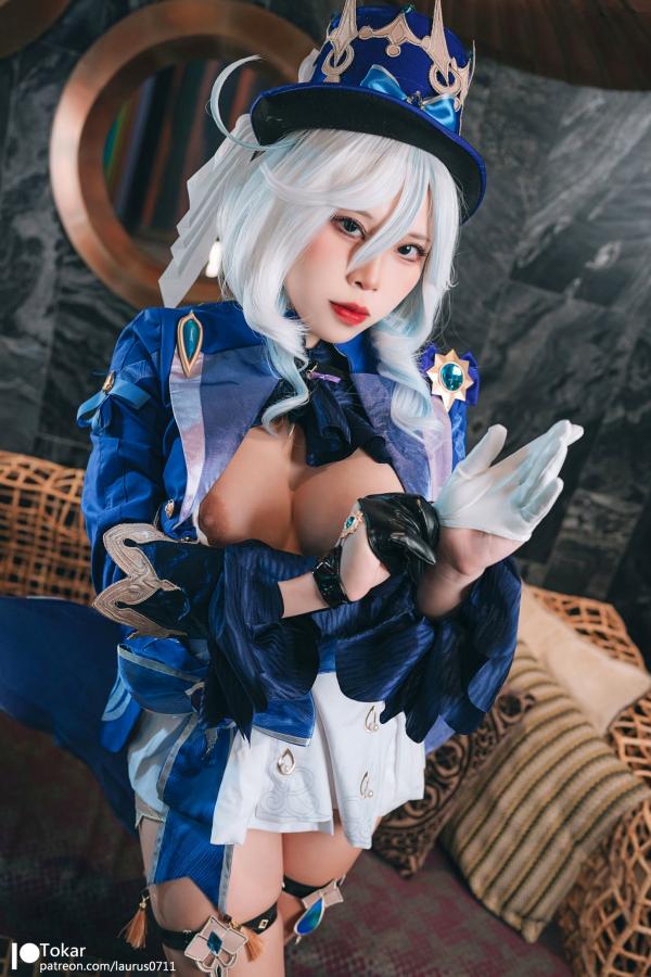    Tokar浵卡-芙宁娜Furina原神Cosplay-大胆演出与高还原度视觉盛宴-高品质私房摄影大尺度套图第16张图片