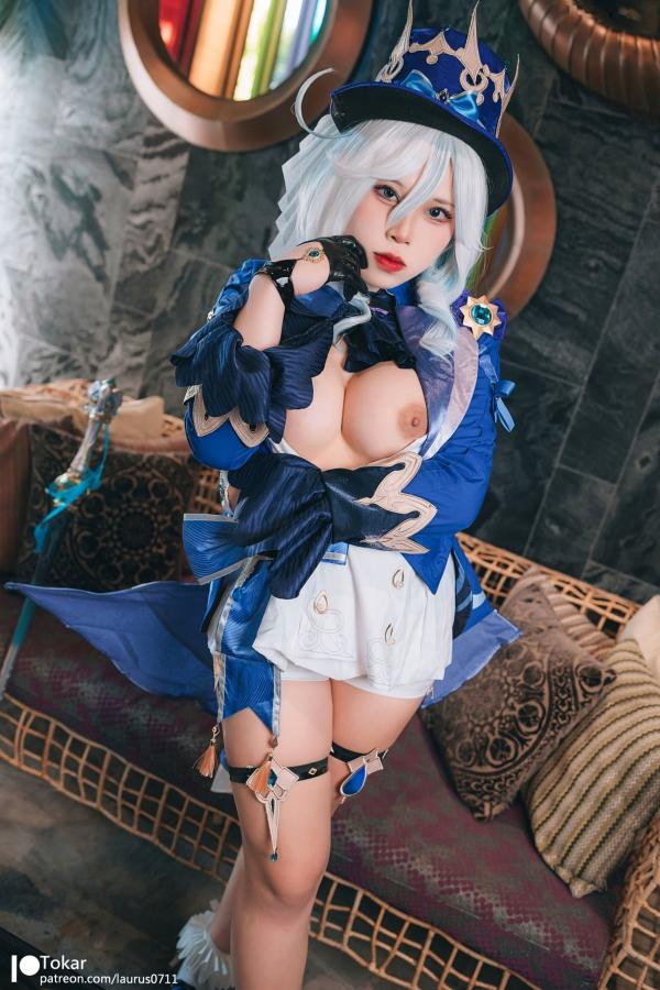    Tokar浵卡-芙宁娜Furina原神Cosplay-大胆演出与高还原度视觉盛宴-高品质私房摄影大尺度套图第17张图片
