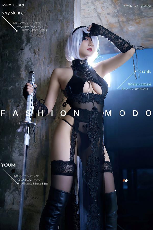    YouMi尤蜜-2021.10.26-何嘉颖-《机械姬2B》极致性感COS、二次元战斗女神、皮革蕾丝诱惑、冷艳绝美视觉大片第1张图片