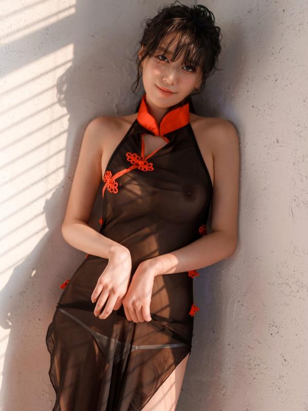    韩国美女Nara-黑纱透视装私房写真-Vol.32-性感半透明旗袍诱惑-大尺度室内摄影-Bimilstory第1张图片