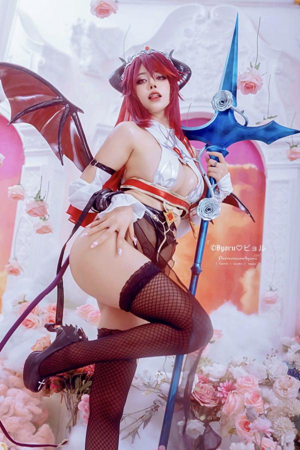    Byoru原神罗莎莉亚魅魔Cosplay，大尺度性感角色扮演，深度诱惑精品写真 [61P]第1张图片