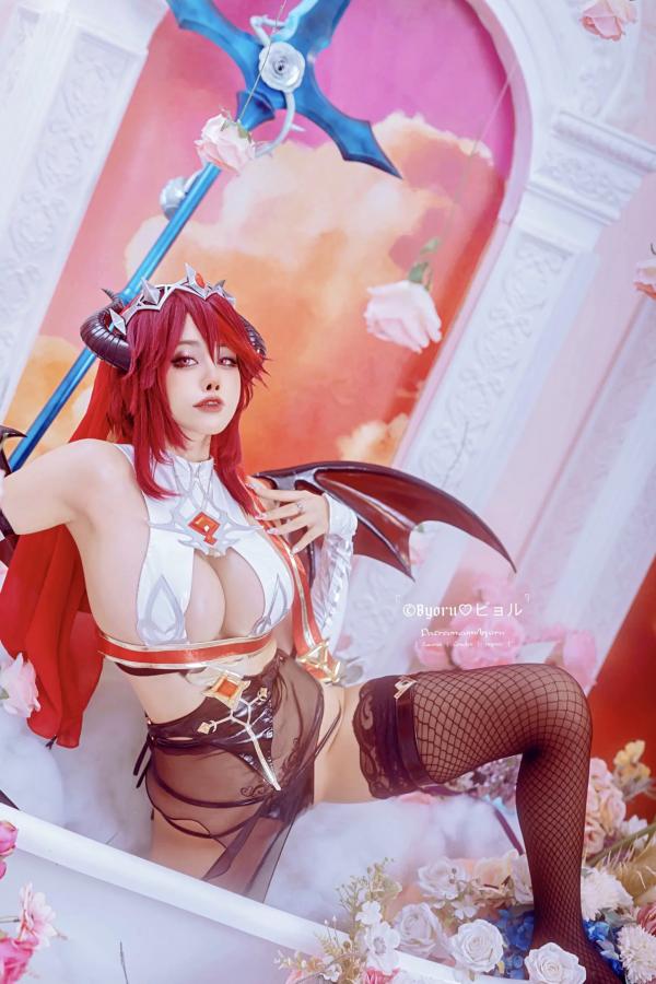    Byoru原神罗莎莉亚魅魔Cosplay，大尺度性感角色扮演，深度诱惑精品写真 [61P]第2张图片