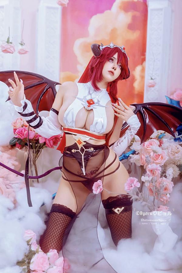    Byoru原神罗莎莉亚魅魔Cosplay，大尺度性感角色扮演，深度诱惑精品写真 [61P]第7张图片