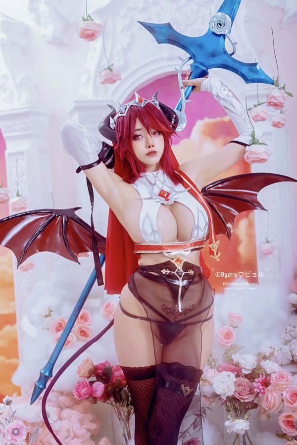    Byoru原神罗莎莉亚魅魔Cosplay，大尺度性感角色扮演，深度诱惑精品写真 [61P]第12张图片