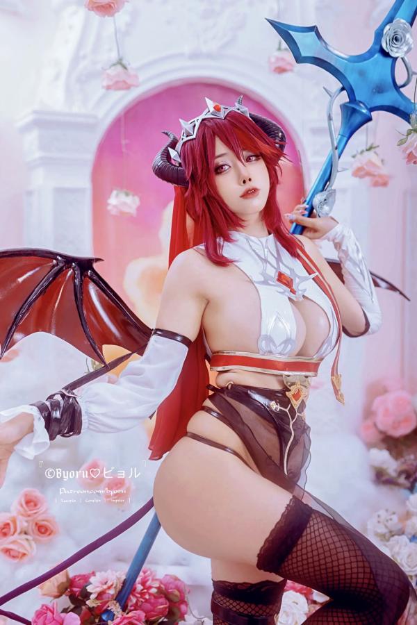    Byoru原神罗莎莉亚魅魔Cosplay，大尺度性感角色扮演，深度诱惑精品写真 [61P]第23张图片