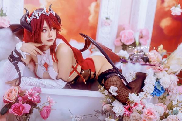    Byoru原神罗莎莉亚魅魔Cosplay，大尺度性感角色扮演，深度诱惑精品写真 [61P]第33张图片