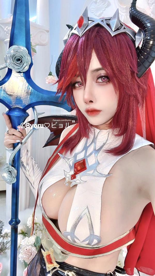    Byoru原神罗莎莉亚魅魔Cosplay，大尺度性感角色扮演，深度诱惑精品写真 [61P]第34张图片
