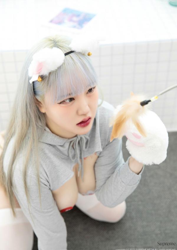    韩国美女Clare-Supreme系列：极品猫耳萌系私房，大胆诱惑风格，白皙肌肤与趣味贴纸的极致视觉盛宴第41张图片
