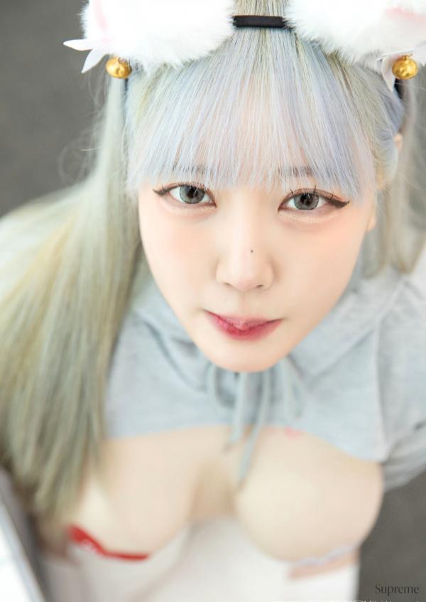    韩国美女Clare-Supreme系列：极品猫耳萌系私房，大胆诱惑风格，白皙肌肤与趣味贴纸的极致视觉盛宴第59张图片